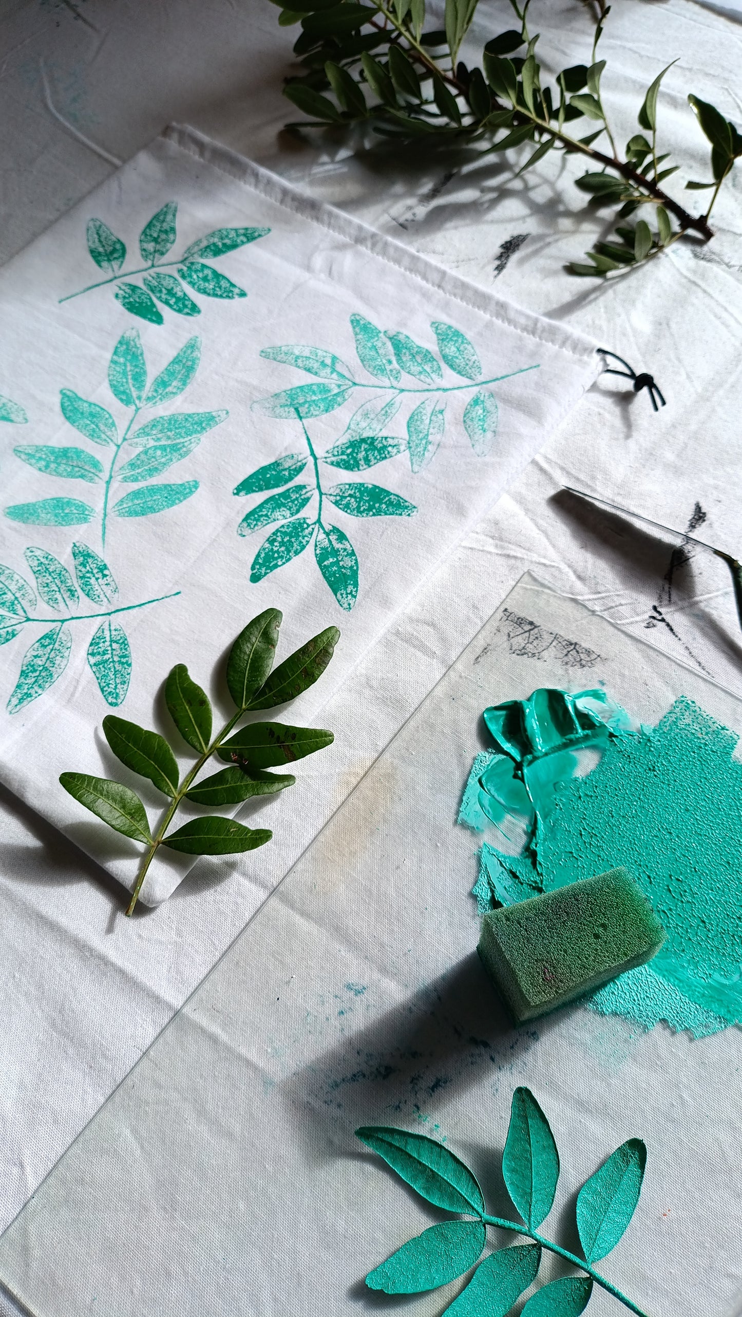 Taller de estampación con plantas - 29 de enero