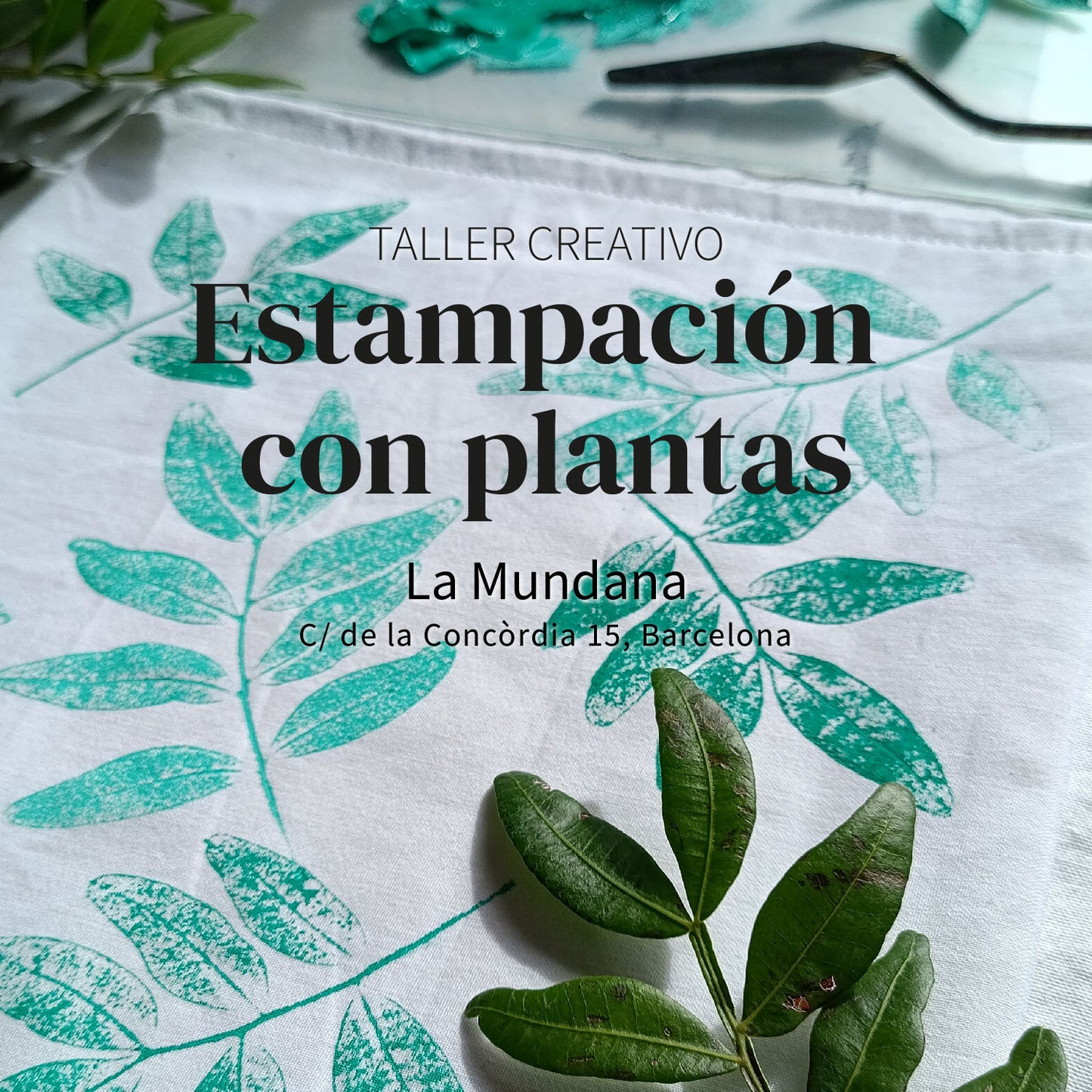 Taller de estampación con plantas - 29 de enero